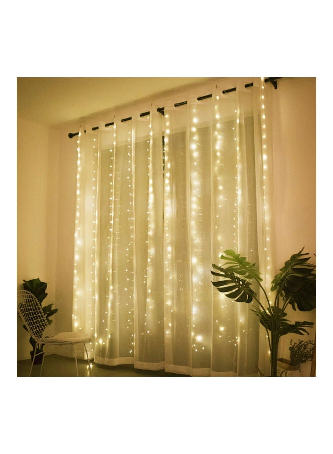 AIWANTO - Jannah Twinkle Star 300 LED Window Curtain String Lights White 23.5  x  16.2  x  6.7grams - Image 1