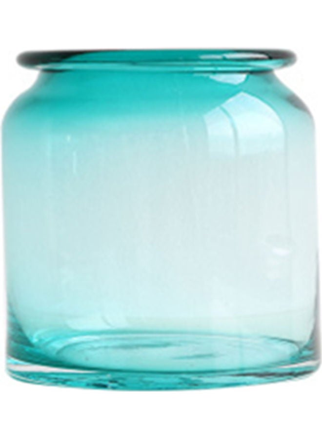 Beauenty Transparent Glass Nordic Simple Family Living Room Dining Flower Vase Blue 26cm - Image 1