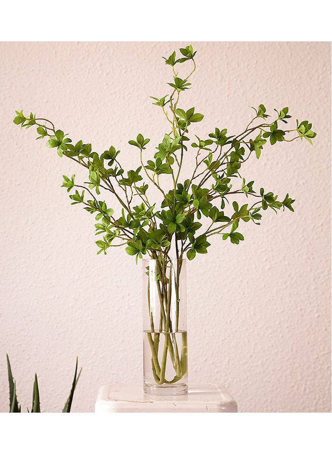 Beauenty Thickened Crystal Transparent Straight Tube Glass Classic Rose Vase White 25cm - Image 3