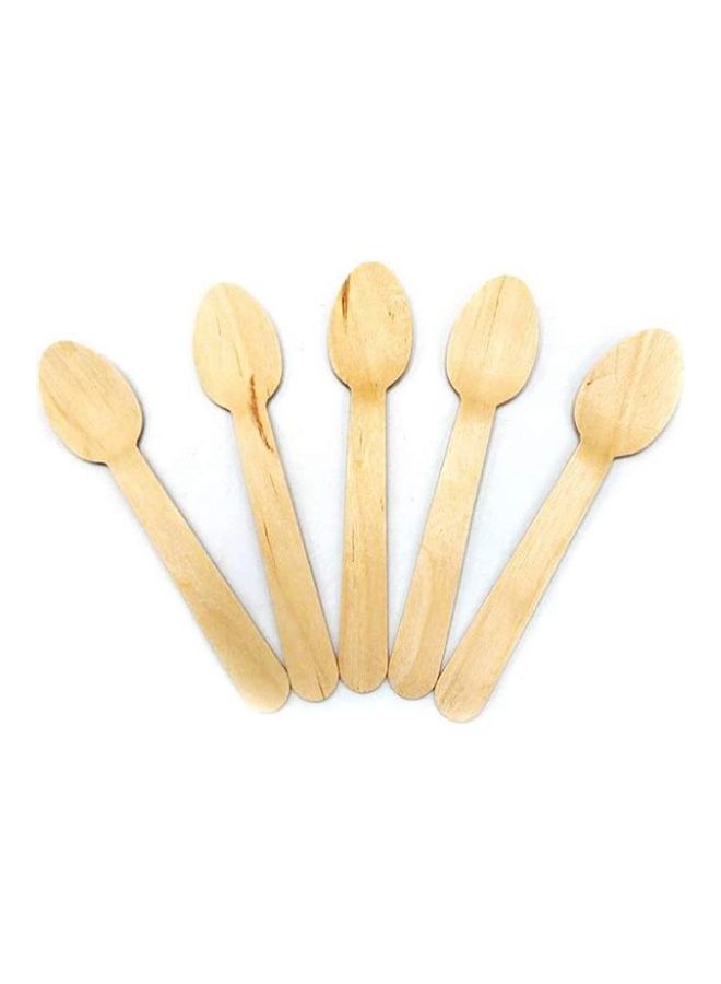 بارتي فن طقم لملاعق خشبية للاستخدام مرة واحدة مكون من 24 قطعة - Image 1
