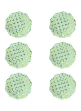 6 Pcs Golden Line Printed Party Paper Plate 7inch - v1606596107/N42651446A_1