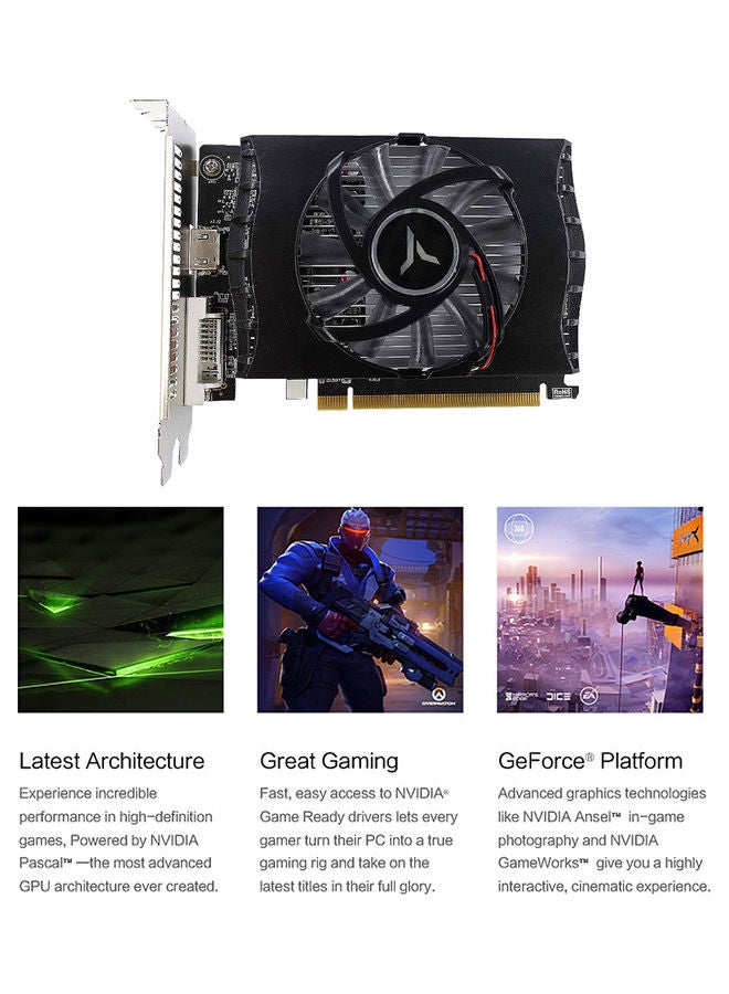 yeston - Gt1030 2g D5 Gaming Graphics Card 1228 Black - Image 1