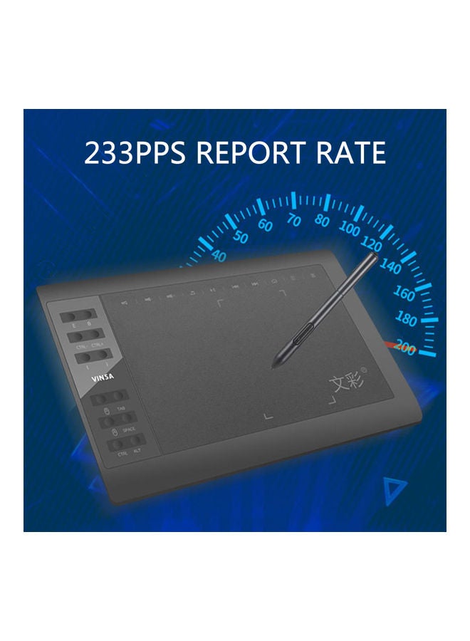 10x6 Inch Writing Board Digital Graphic Drawing Tablets Support Pc/laptop/smartphone Connection Electronic Black - Image 3