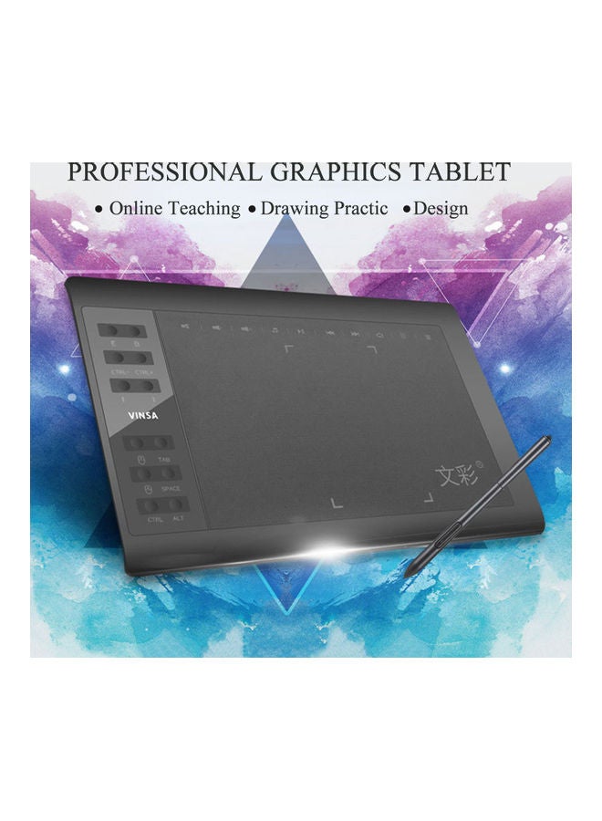 10x6 Inch Writing Board Digital Graphic Drawing Tablets Support Pc/laptop/smartphone Connection Electronic Black - Image 5