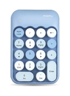 Generic Mofii X910 2.4g Wireless Numeric Keyboard Portable 18 Keys Financial Accounting Office Green(Mix colour) Blue  - Image 1