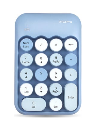 Mofii X910 2.4g Wireless Numeric Keyboard Portable 18 Keys Financial Accounting Office Green(Mix colour) Blue - v1606603531/N42644704A_1