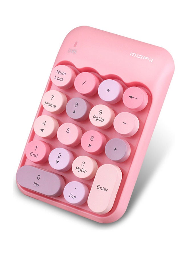 Mofii X910 2.4g Wireless Numeric Keyboard Portable 18 Keys Financial Accounting Office Green(Mix colour) Pink - Image 4