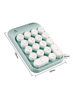 Generic Mofii X910 2.4g Wireless Numeric Keyboard Portable 18 Keys Financial Accounting Office Green(Mix colour) White & Green  - Image 2