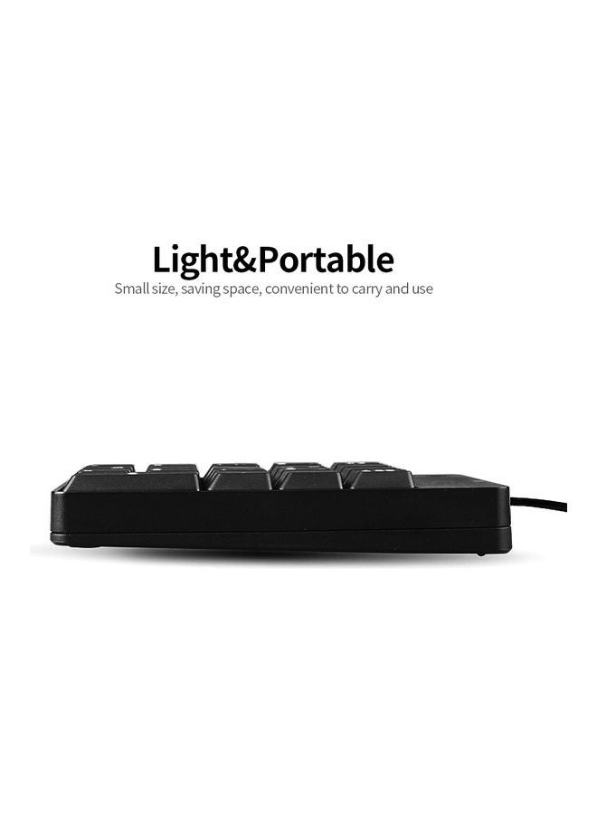 Generic - Mofii X810 Usb Wired Numeric Portable 18 Keys Office Financial Accounting Keyboard Black - Image 1