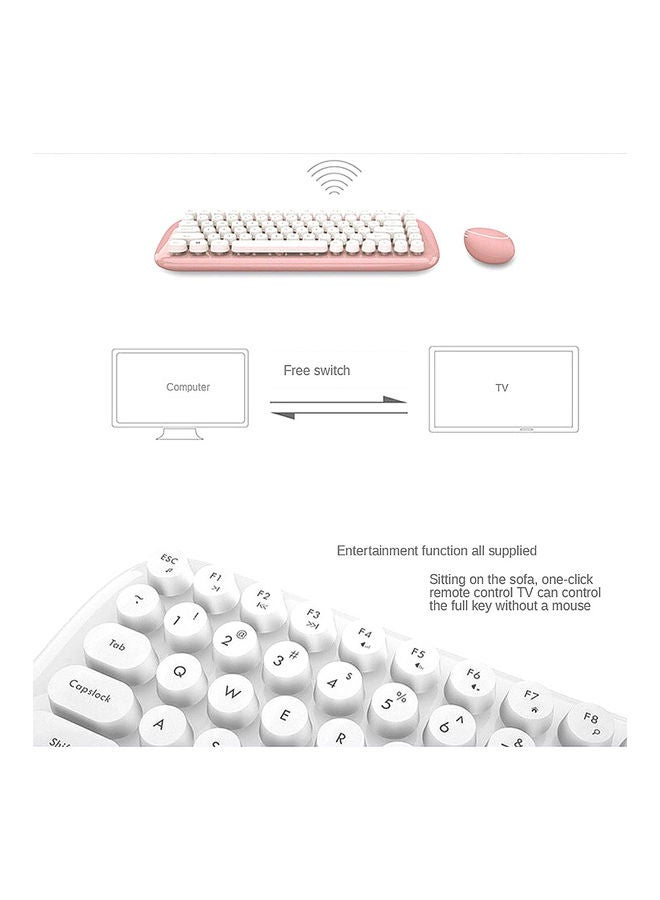 Mofii CANDY Combo Wireless 2.4G Pure Color 84 Key Mini Keyboard Mouse Set With Circular Punk Key Caps Green Green  - Image 5