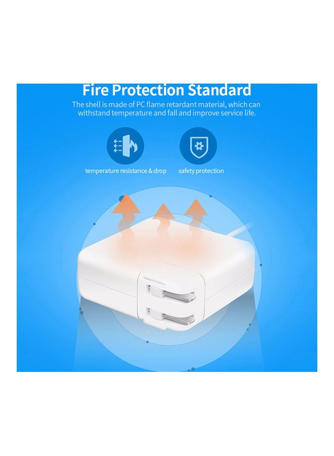 87w Type-C Laptop Power Adapter High Efficiency White - Image 2