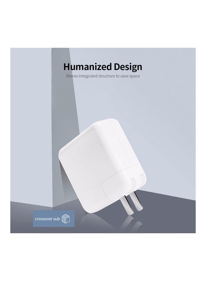87w Type-C Laptop Power Adapter High Efficiency White - Image 2