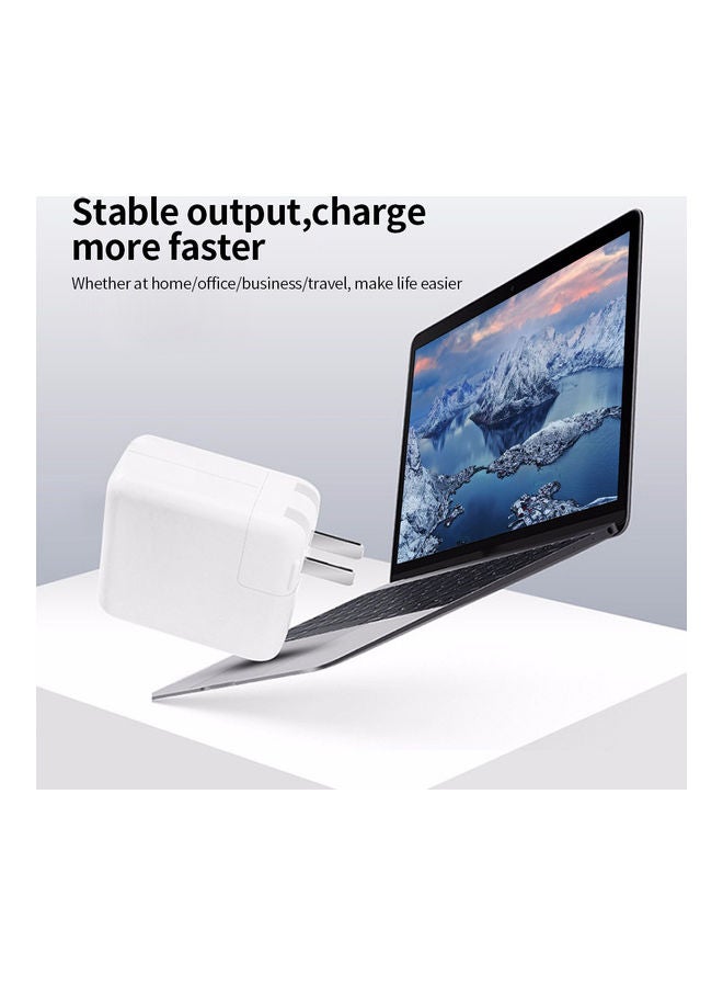 87w Type-C Laptop Power Adapter High Efficiency White - Image 4