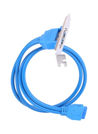 Usb 3.0 Dual Port Pci Bracket Cable Motherboard To Back Of Computer Case 20pin Header Connector Adapter Blue - v1606603546/N42644750A_1