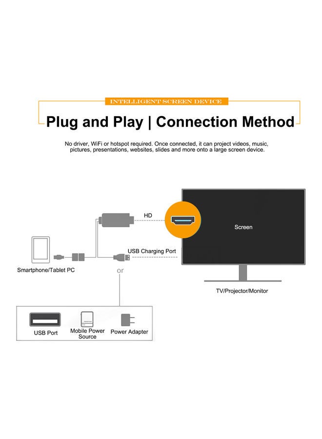1080p Hdtv Cable Adapter Usb 2.0 To Hd Video Audio Converter Usb Powered Plug And Play Compatible With Ios Smartphone Tablet Pc Android Phone Red - Image 3