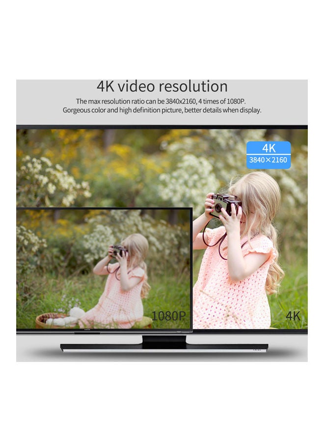 Mirascreen Tc02 Type C To Hd Video Cable Usb C To Hdtv Silver  &  Black - Image 4