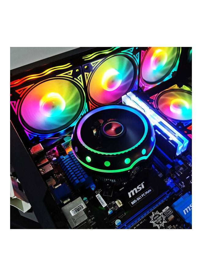Ufox Cpu Cooler 12v 3pin colourful Rgb Blow Down Desktop Radiator Replacement For Intel Lga 775/Lga115x  Amd Fm1/Fm2/Am2/Am3/Am4 Black  - Image 2