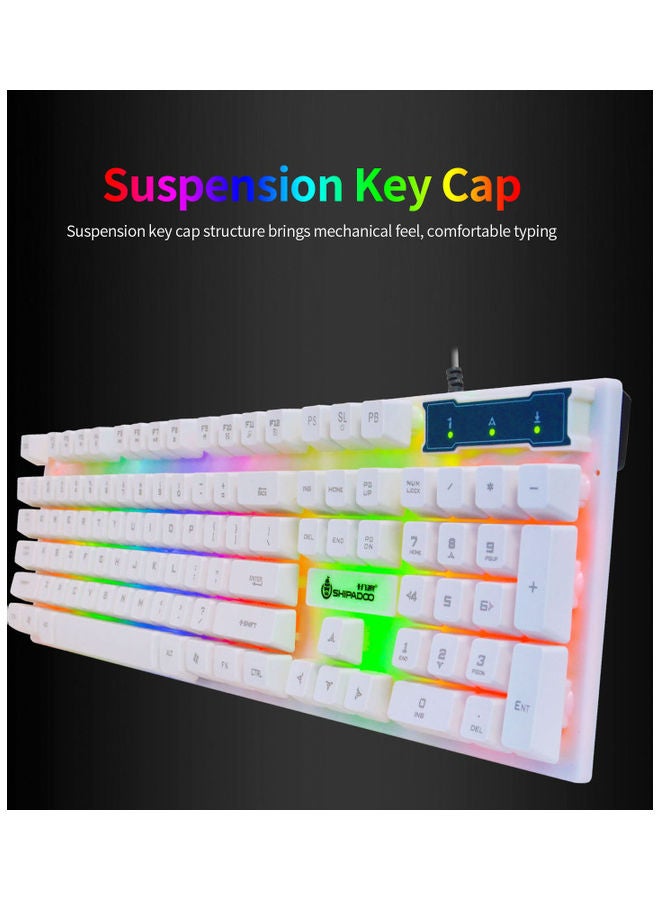 Wired Combo Gaming Set With 104 Keys Rgb Backlight Keyboard Sensitive Breathing Mouse  - Image 4