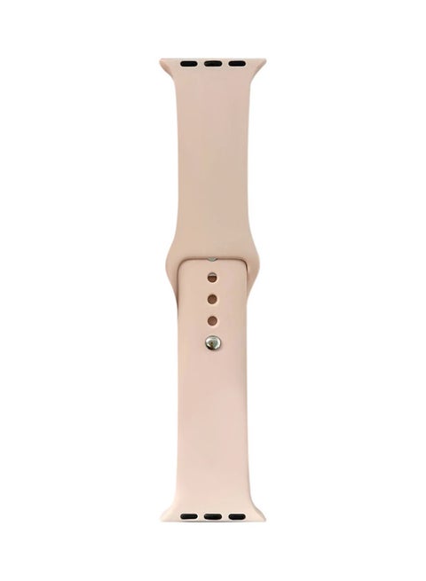 Silicone Band Compatible With Apple Watch Pink