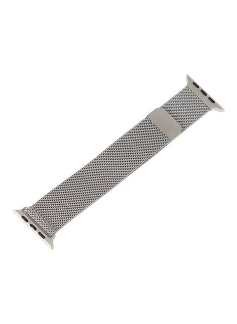 Milanese Loop Band Strap Compatible With Apple Watch 6 5 Stainless Steel 42MM 44MM Iwatch Series Bracelet Accessories WatchBand Silver