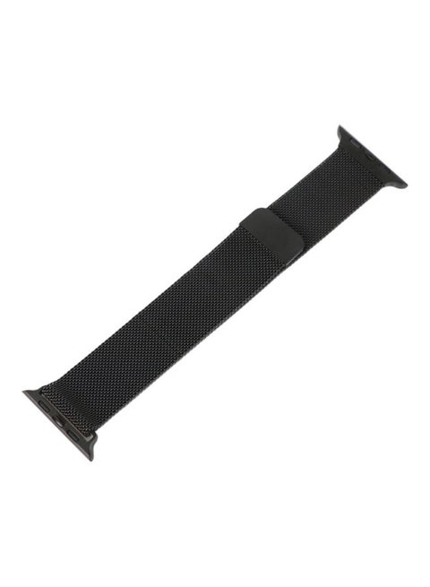 Milanese Loop Band Strap Compatible With Apple Watch 6 5 Stainless Steel 42 Mm 44 Mm Iwatch Series Bracelet Accessories Watchband Black