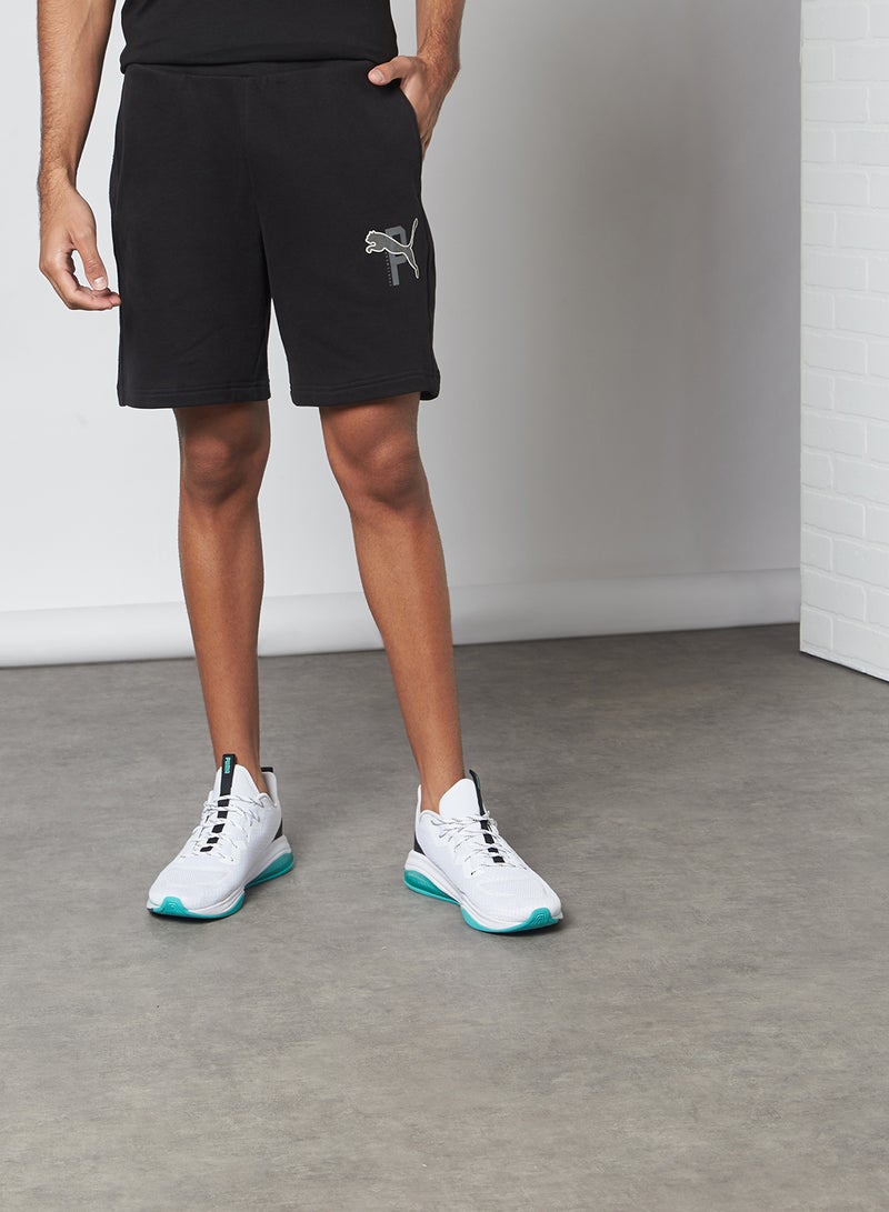 PUMA Side Logo Printed Training Shorts Black - Image 1