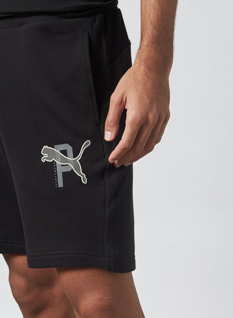 PUMA Side Logo Printed Training Shorts Black - Image 4