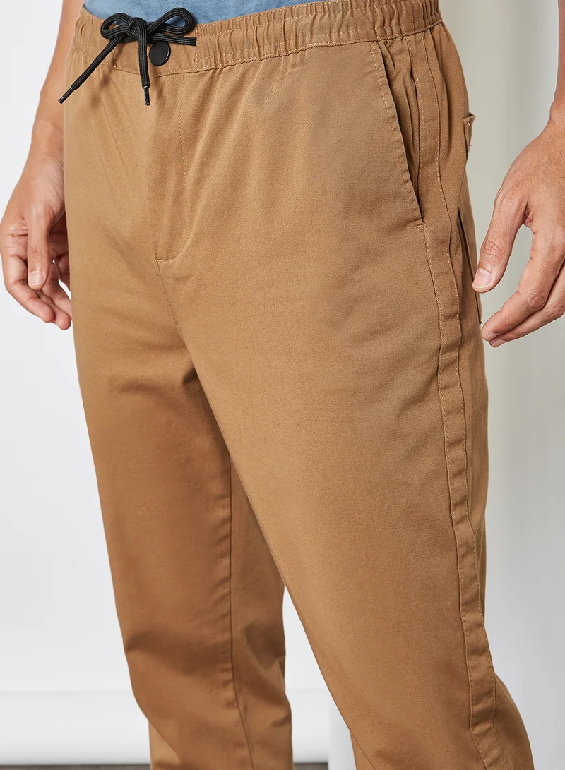 KOTON Tapered Joggers Beige