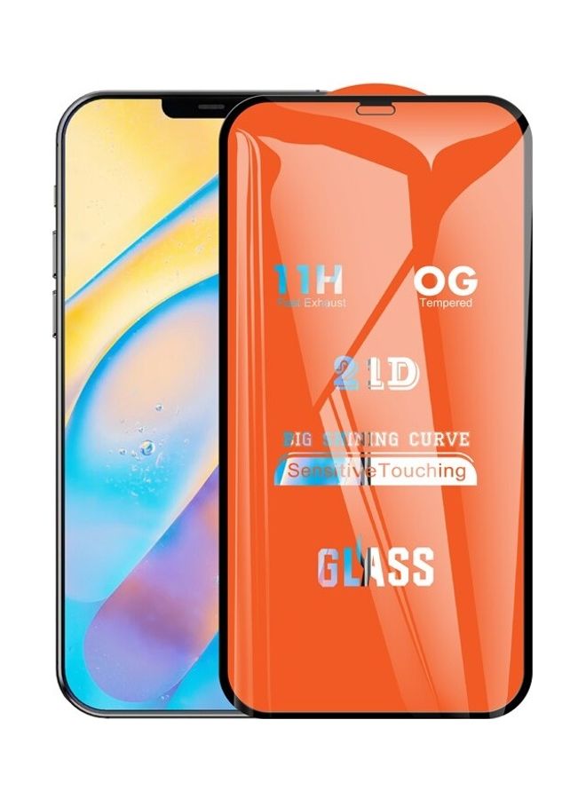 Glass 21D Tempered Glass Full Glue Screen Protector For Apple iPhone 12 Mini Black - Image 1