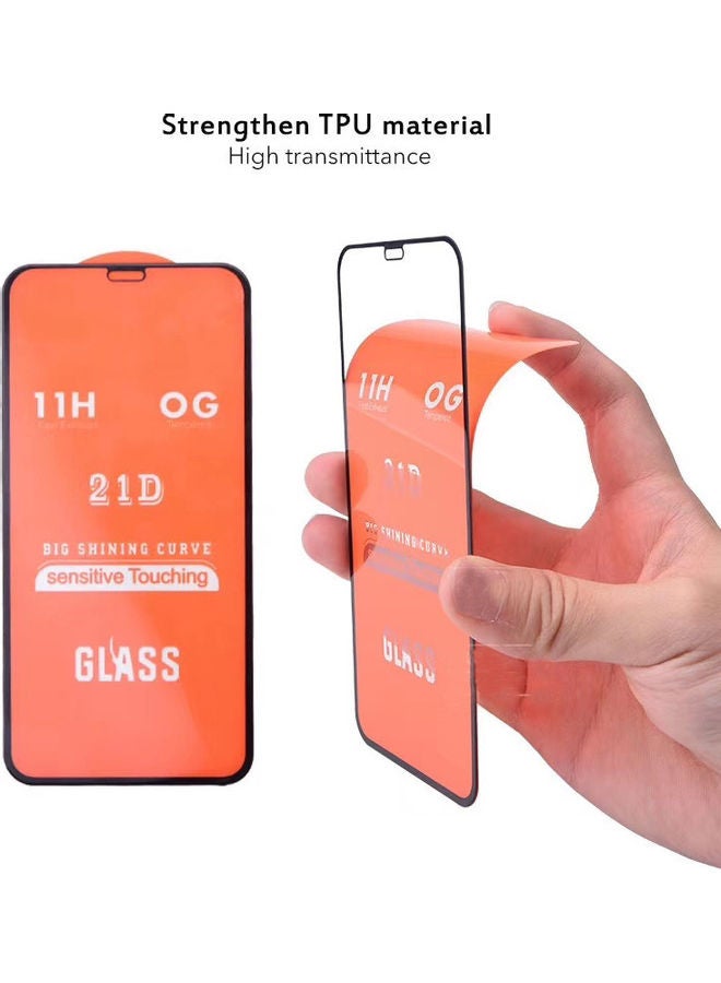 Glass 21D Tempered Glass Full Glue Screen Protector For Apple iPhone 12 Mini Black - Image 3