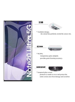 Glass Full Glue Screen Protector For Samsung Galaxy Note 20 Ultra 6D CURVED Black  - Image 4