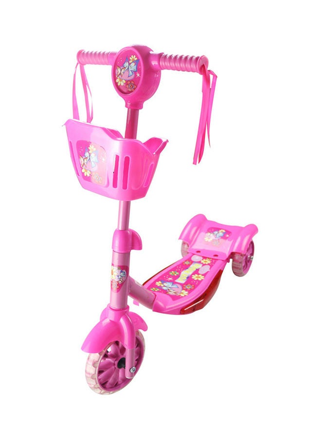 Cool Baby 3-Wheel Kick Scooter With Basket Pink - Image 1
