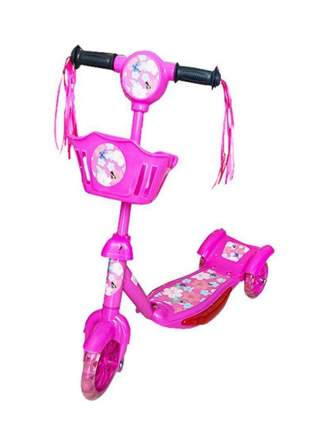 Cool Baby 3-Wheel Kick Scooter With Basket Pink - Image 2