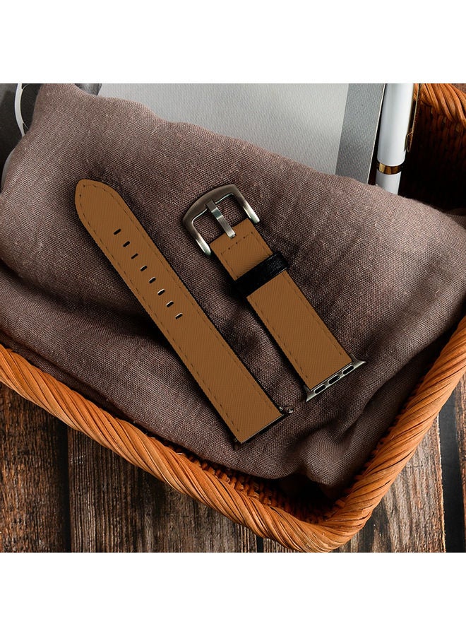 أوكتيك سوار بديل من الجلد الأصلي لساعة أبل 6/5/4/3/2/1/se قياس 42 و44 مم متعدد الألوان - Image 3