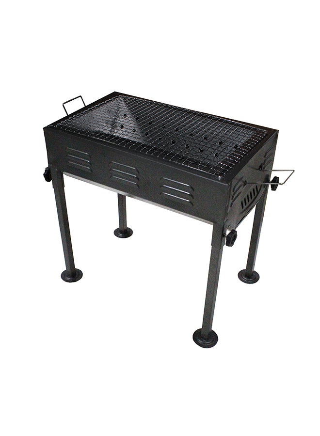 بيكي شواية فحم مصنوعة من الستانلس ستيل بتصميم محمول وقابل لتعديل الارتفاع أسود 48x48x30.5سم - Image 4