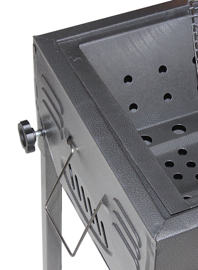 بيكي شواية فحم مصنوعة من الستانلس ستيل بتصميم محمول وقابل لتعديل الارتفاع أسود 48x48x30.5سم - Image 5