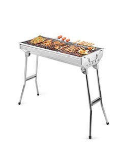 Biki Stainless Steel Charcoal Bbq Grill With Stand Silver 73x71x34cm  - Image 1