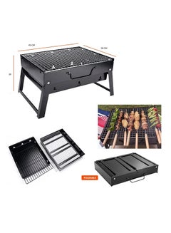 Generic Portable BBQ Charcoal Grill Black 20x35x27cm  - Image 3