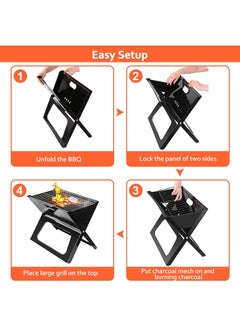 Biki Charcoal Barbecue Grill Black 48x31x40cm  - Image 3