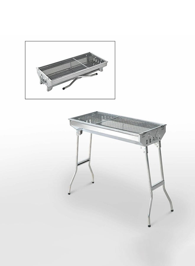 Biki Stainless Steel Charcoal Bbq Grill With Stand Black 73x71x34cm  - Image 3
