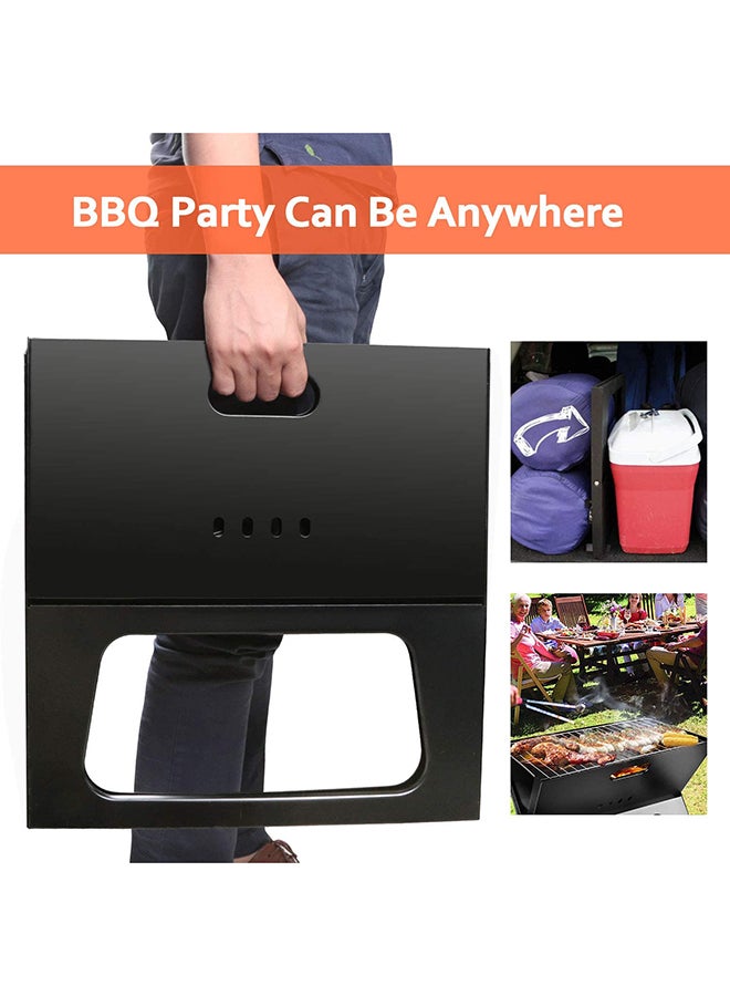 Biki - Portable BBQ Charcoal Grill Black 48x31x40cm - Image 1