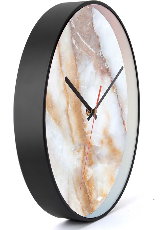LOWHA Marble Decorative Wall Clock Black 30x30cm  - Image 2