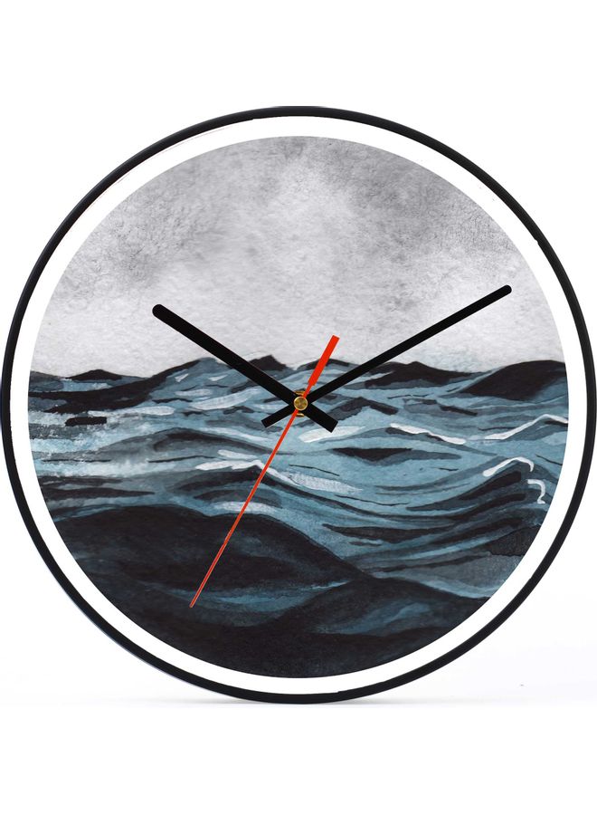 LOWHA Ocean Dark Decorative Wall Clock Black 30x30cm  - Image 1