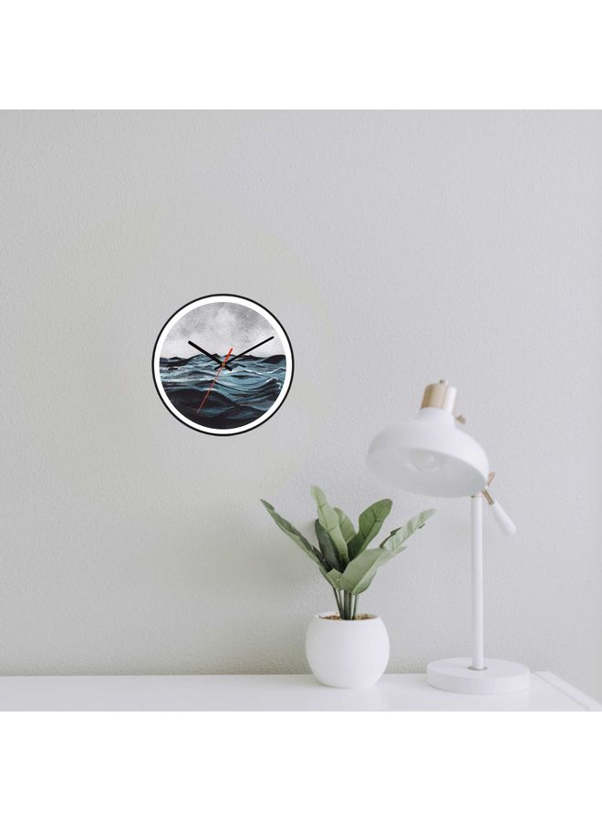 LOWHA Ocean Dark Decorative Wall Clock Black 30x30cm  - Image 3