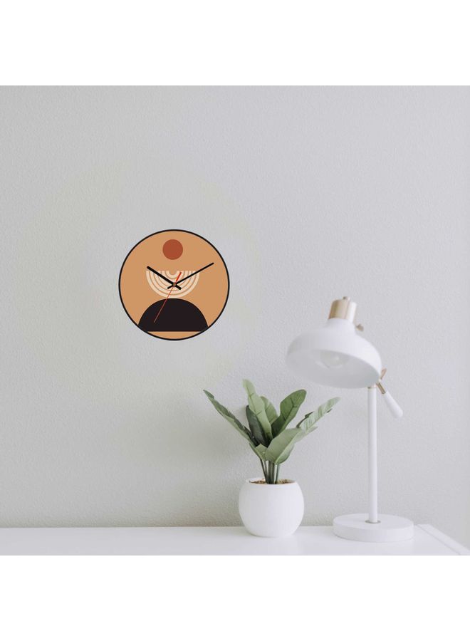 لوحة ساعة حائط للديكور بطبعة تجريدية أسود 30x30سم - Image 3