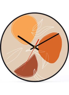 LOWHA Abstract Fruit Decorative Wall Clock Black 30x30cm  - Image 1