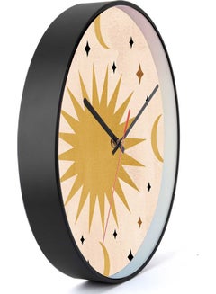 LOWHA Sun Moon Decorative Wall Clock Black 30x30cm  - Image 2