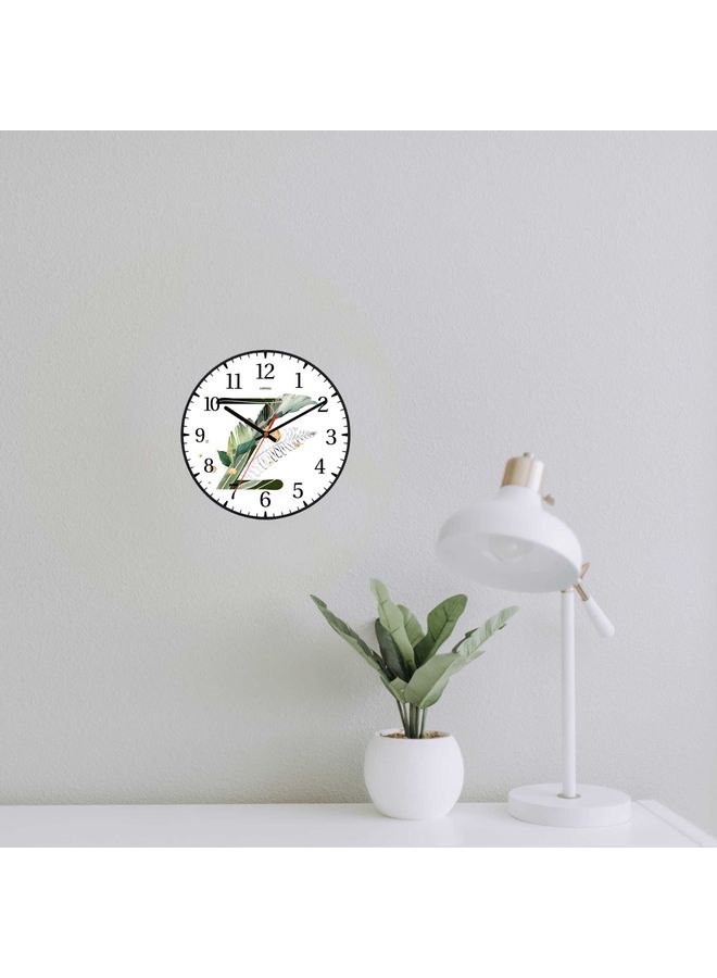 LOWHA - Z Letter Decorative Wall Clock Black 30x30cm - Image 1