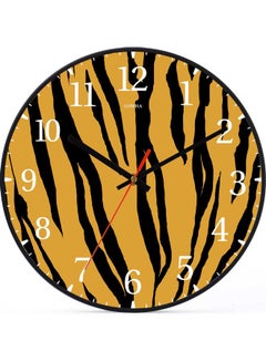 LOWHA Zebra Decorative Wall Clock Black 30x30cm  - Image 1