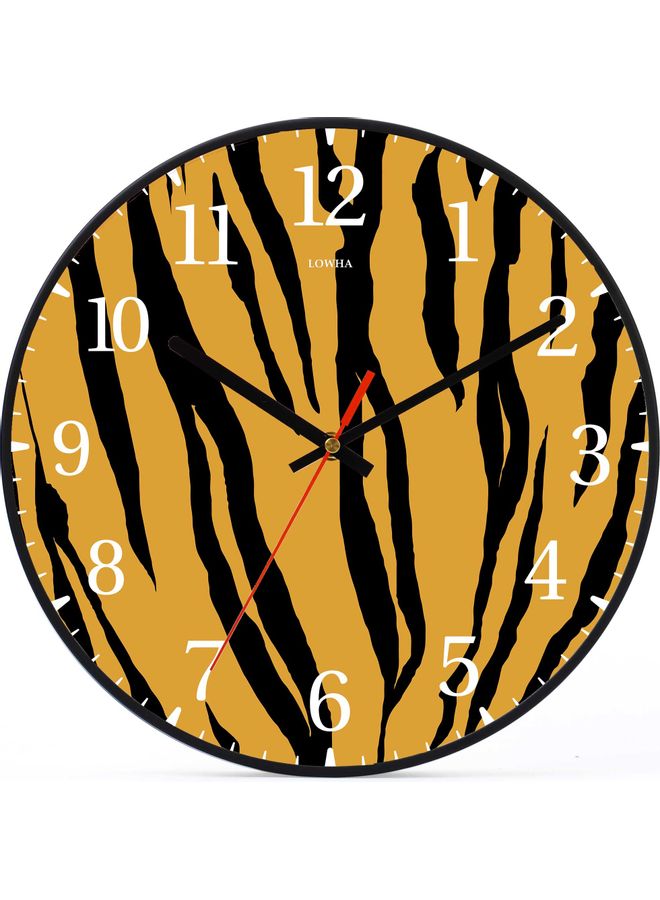 LOWHA - Zebra Decorative Wall Clock Black 30x30cm - Image 1